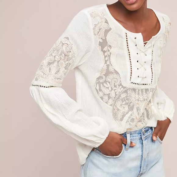 Anthropologie Tops - Ranna Gill Anthropologie Picariello Peasant Top